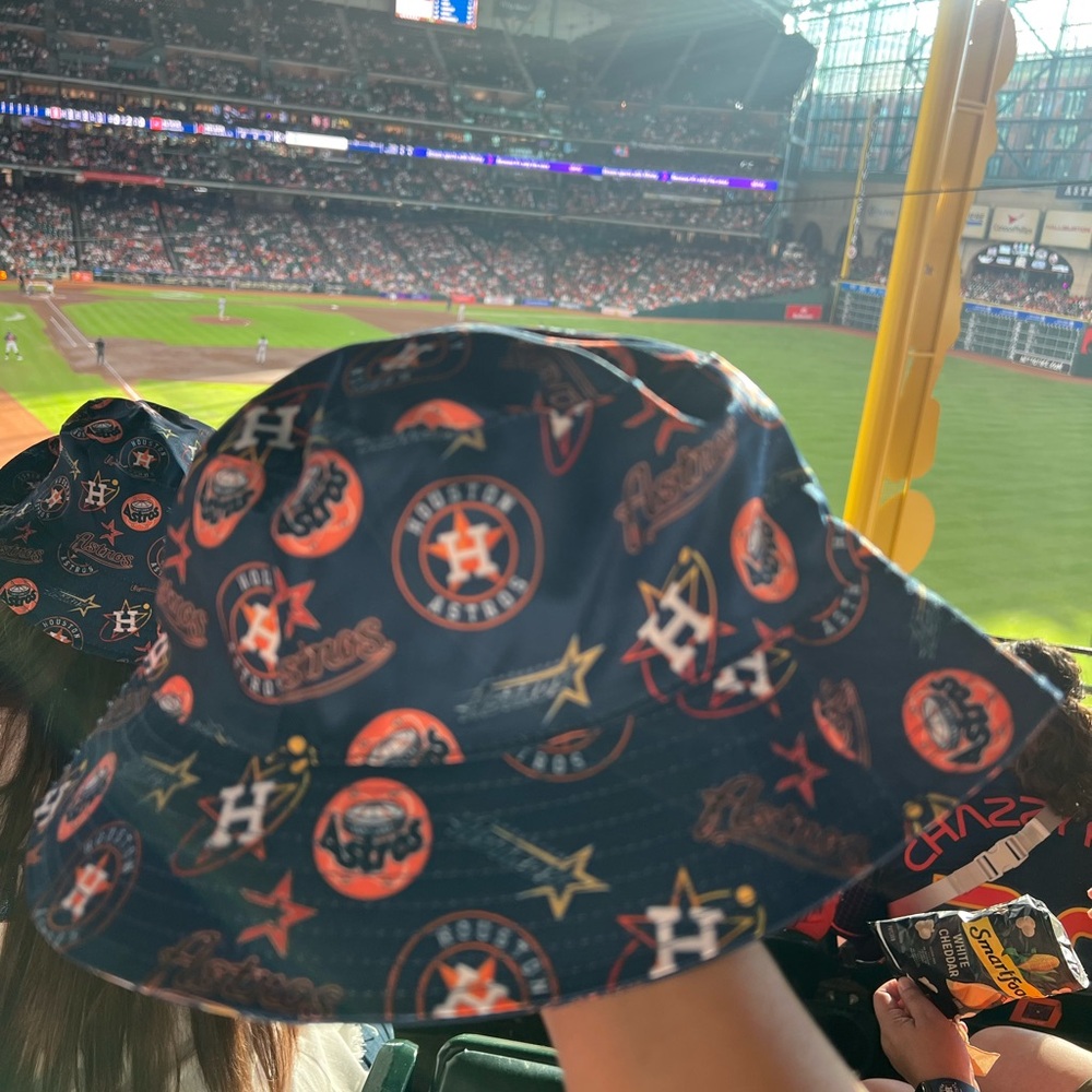Houston Astros bucket hat. Logo throughout time.